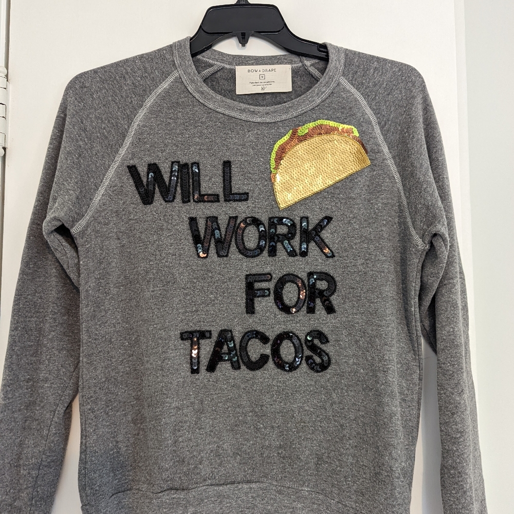 Bow and drape taco sweatshirt